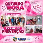 Parnaguá intensifica ações do Outubro Rosa com exames preventivos e atendimentos nas unidades de saúde